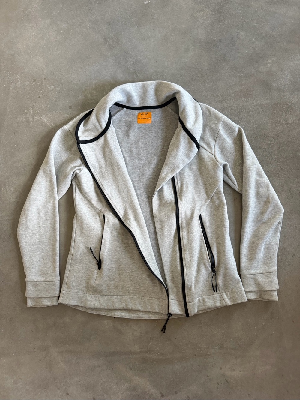 Champion Light Gray Women’s Knit Utility Jacket with Black Trim
